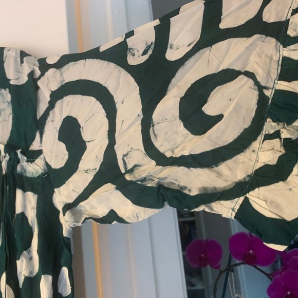 Neiman Marcus Busayo Tomi Fluid Dress XXL - Hand-Drawn Batik Cotton - never worn - Picture 6 of 8